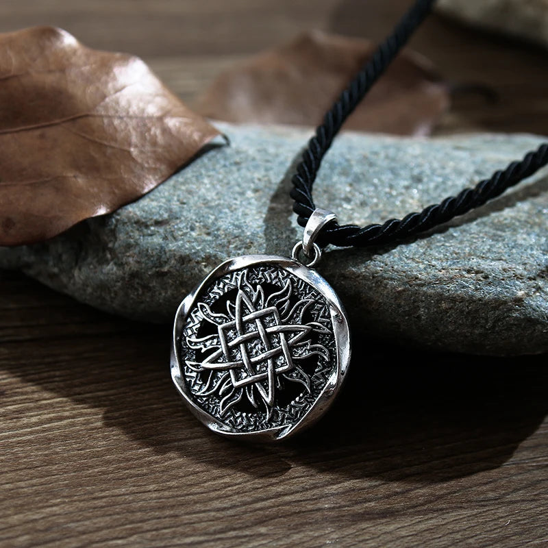 Small Svarog Square Pendant - Slavic Talisman Jewelry
