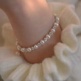 Freshwater Pearl Bracelet Crystal Jewelry Girls Temperament Pearl Bracelet