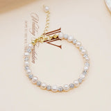 Freshwater Pearl Bracelet Crystal Jewelry Girls Temperament Pearl Bracelet