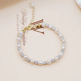 Freshwater Pearl Bracelet Crystal Jewelry Girls Temperament Pearl Bracelet