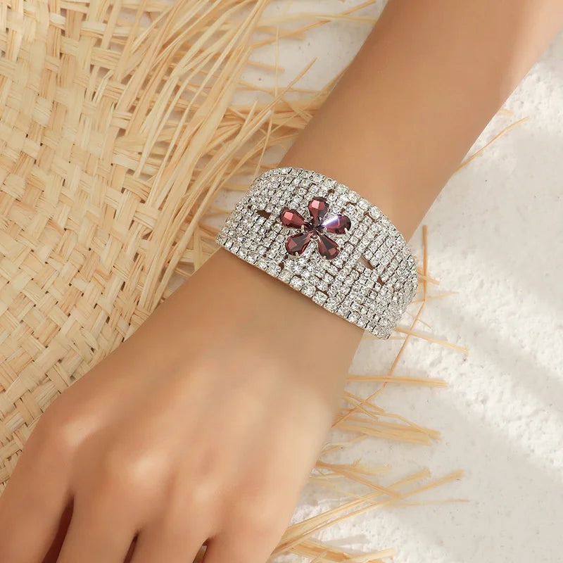 Plum Flower Bracelet European Style Bright Crystal Bracelet