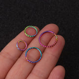 Stainless Steel Hoop Earrings Silver 6mm/8mm/10mm/12mm