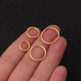 Stainless Steel Hoop Earrings Silver 6mm/8mm/10mm/12mm