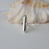 925 Sterling Silver Cufflink Fitting Base Round Bar U Arm DIY