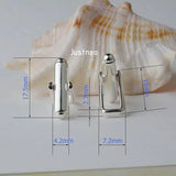 925 Sterling Silver Cufflink Fitting Base Round Bar U Arm DIY