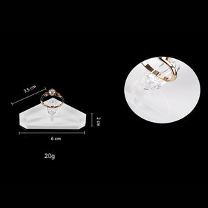 Clear Acrylic Ring Jewelry Holder Photography Props Display Stand