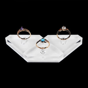 Clear Acrylic Ring Jewelry Holder Photography Props Display Stand