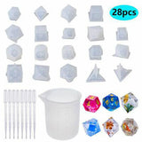 19 Shapes Silicone Molds Set with 8 Droppers and 1 Measuring Cup