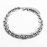 Stainless Steel Cross Chain Bracelet for Women