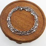 Stainless Steel Cross Chain Bracelet for Women