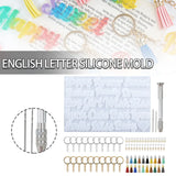 Alphabet Silicone Mold Kit DIY Resin Casting Keychain Making