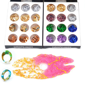Art Tin Foil Paper Glitter Nail Decoration Resin Molds Filling