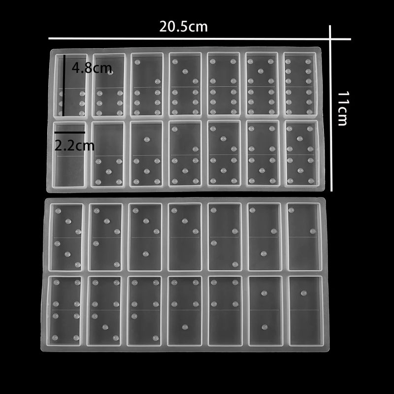 Resin Domino Silicone Molds Jewelry Making Epoxy Craft Cabochons Charms DIY Moul