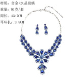 European & American Jewelry Set - Necklace & Earring Collarbone Chain