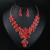 European & American Jewelry Set - Necklace & Earring Collarbone Chain