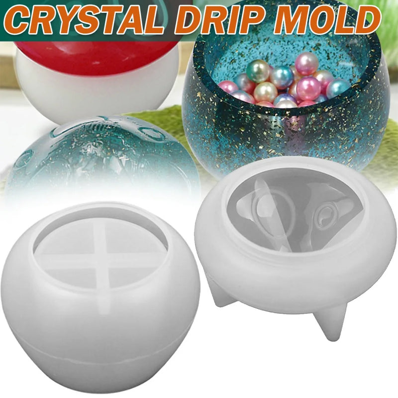 Mushroom Jar Resin Storage Box Mold with Cover for Jewelry Trinket