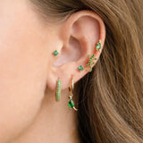 Star Moon Crystal Earrings 925 Silver Needle Tiny Stainless Steel Jewelry