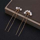 Pearls Wedding Hair Comb Bridal Hair Pins Set