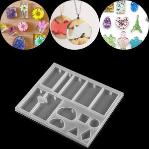 Geometric Pendant Silicone Molds for DIY Jewelry Making