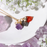 Reiki Healing Rock Mineral Stone Necklace Set
