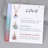 Reiki Healing Rock Mineral Stone Necklace Set