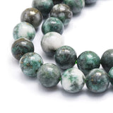 Natural Dioptase Round Beads Strands 6-8.5mm for DIY Jewelry Making