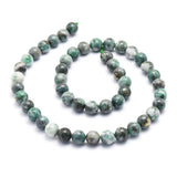Natural Dioptase Round Beads Strands 6-8.5mm for DIY Jewelry Making