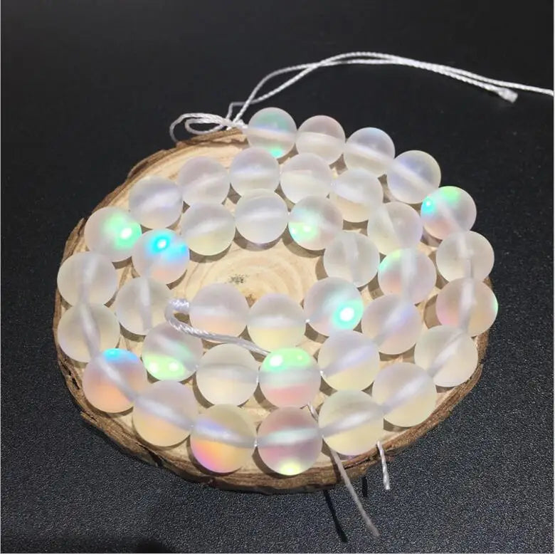 Matte Rainbow Moonstone Bead Loose Spacer Beads DIY Jewelry Making 6/8/10/12mm