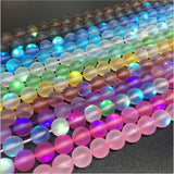 Matte Rainbow Moonstone Bead Loose Spacer Beads DIY Jewelry Making 6/8/10/12mm