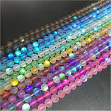 Matte Rainbow Moonstone Bead Loose Spacer Beads DIY Jewelry Making 6/8/10/12mm