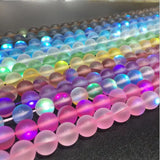 Matte Rainbow Moonstone Bead Loose Spacer Beads DIY Jewelry Making 6/8/10/12mm