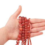 Matte Red Stripe Carnelian Natural Stone Beads for Jewelry Making
