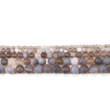 Matte Gray Stripe Agates & Carnelian Beads for Jewelry Making