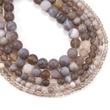 Matte Gray Stripe Agates & Carnelian Beads for Jewelry Making