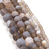 Matte Gray Stripe Agates & Carnelian Beads for Jewelry Making