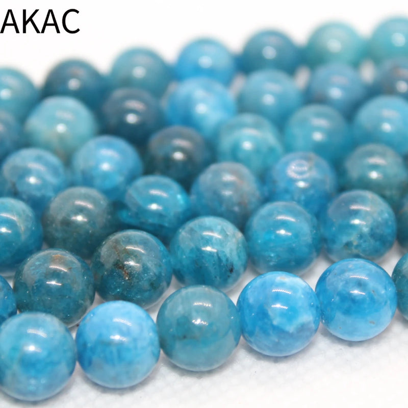 8-9mm Natural Apatite Stone Beads for DIY Making