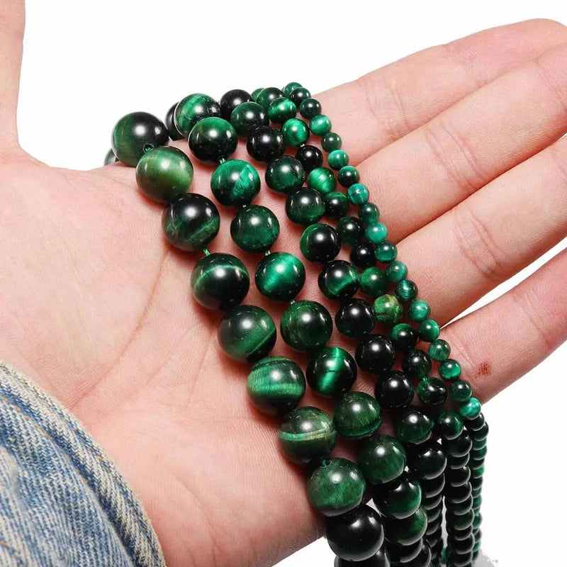 Natural Stone Green Tiger Eye Agat Round Beads 4-12mm