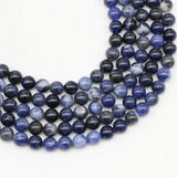 1strand/lot Natural Stone Sodalite Round Spacer Beads For Jewelry Making