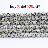 1strand Natural Stone Spotted Beads 4-12mm Spacer Bead Jewelry Making