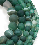 1strand/lot Matte Green Agate Beads for Bracelet Making