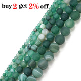 1strand/lot Matte Green Agate Beads for Bracelet Making