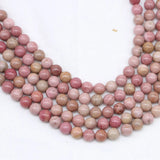 Natural Rhodochrosite Red Stone Bead Round Spacer Beads