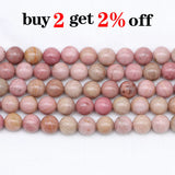 Natural Rhodochrosite Red Stone Bead Round Spacer Beads