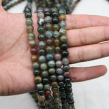 1strand Indian Agates Bead Round Loose Spacer Beads For Jewelry Making