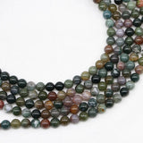 1strand Indian Agates Bead Round Loose Spacer Beads For Jewelry Making