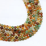 1strand/lot Natural Stone Peacock Agate Bead Round Gem Loose Spacer Beads
