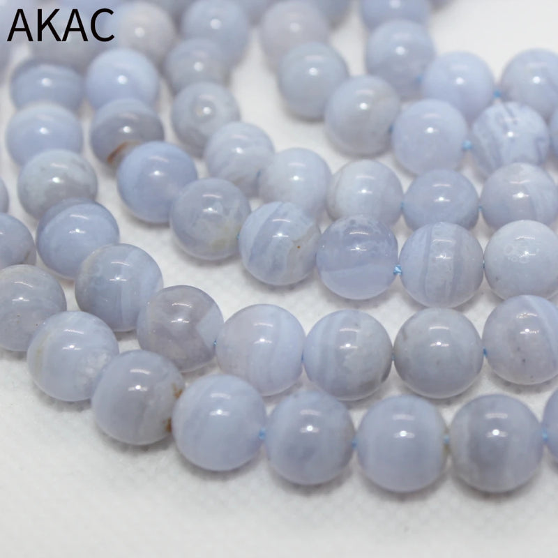 Natural Lace Agate Loose Beads 8-8.8mm 48 Beads Strand DIY Making