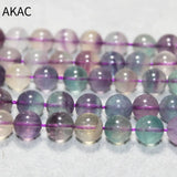 Natural Colorful Fluorite 8-8.8mm Beads Strand for DIY Making