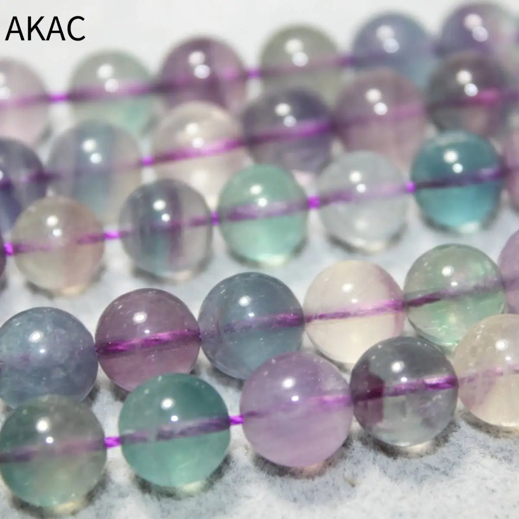Natural Colorful Fluorite 8-8.8mm Beads Strand for DIY Making