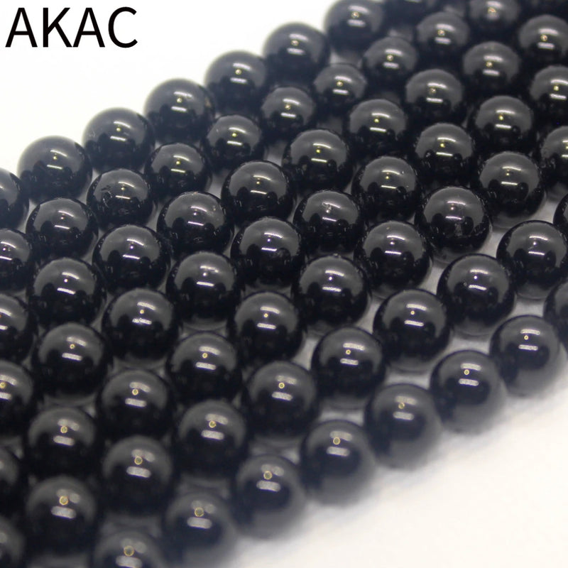 Natural Tourmaline Loose Beads 8mm 46-48 Beads DIY Making